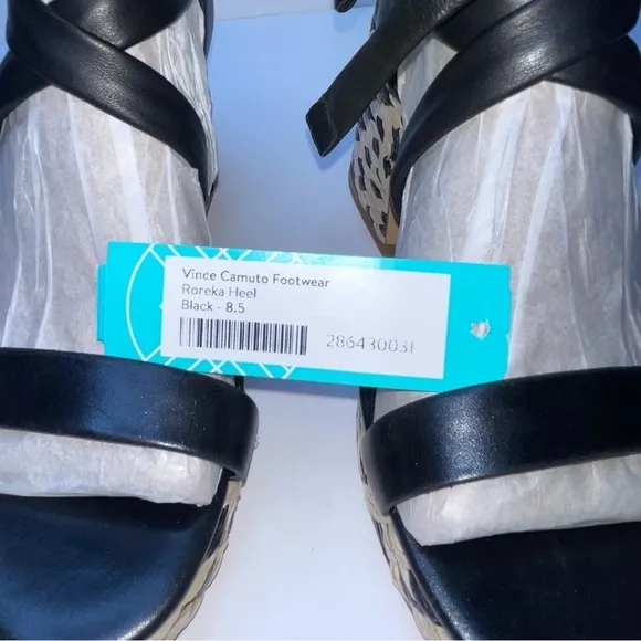 Vince Camuto Roreka Lace Up Espadrille Chunky Block Heels Sandals 8.5 Resort New