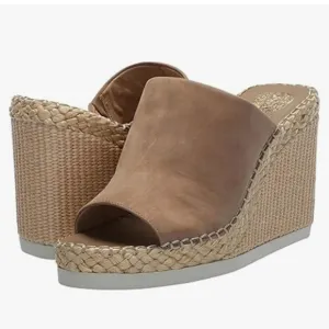 Vince Camuto Women's 11 Brissia Wedge Sandal Espadrille Tortilla Tan