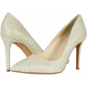 Vince Camuto Womens Shoes Beige Leather High Heels