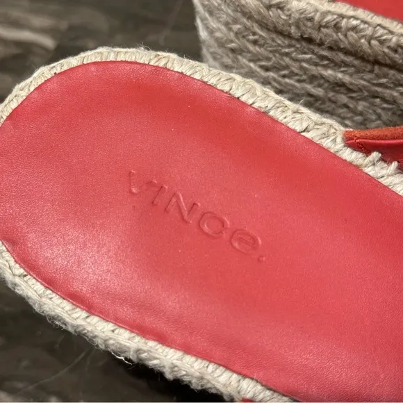 Vince Gaelan Suede Espadrille Wedge Slide Sandals