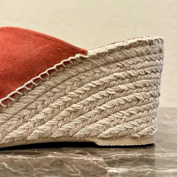 Vince Gaelan Suede Espadrille Wedge Slide Sandals