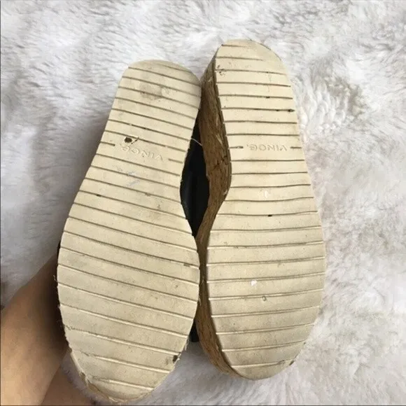 Vince Jesson Leather Espadrille Platform Sandals