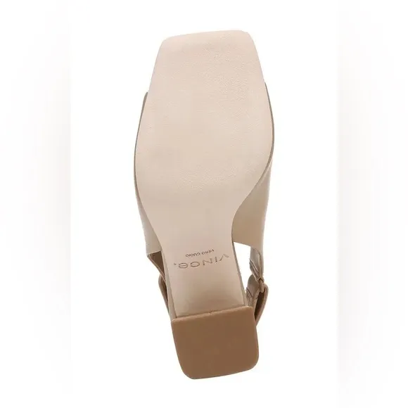 Vince Niara Block Heel Slingback Sandal NWOB Size 8
