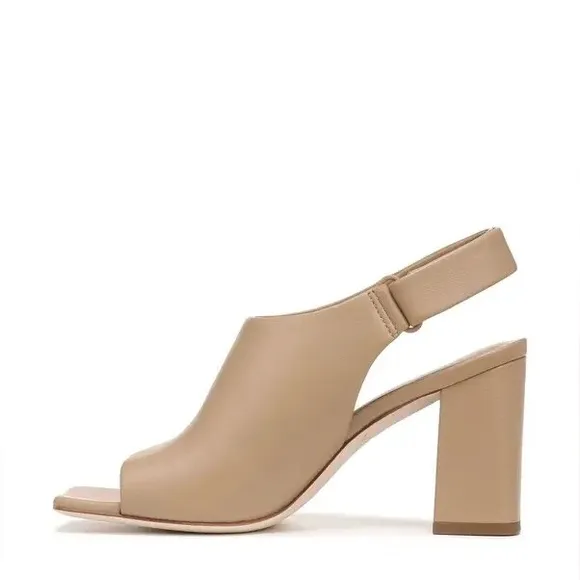 Vince Niara Block Heel Slingback Sandal NWOB Size 8