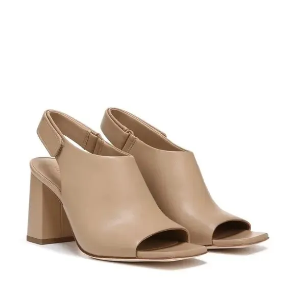 Vince Niara Block Heel Slingback Sandal NWOB Size 8