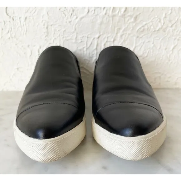 Vince Paeyre Black Leather Pointed Toe Slip On Loafer Sneaker - Women's Size 5
