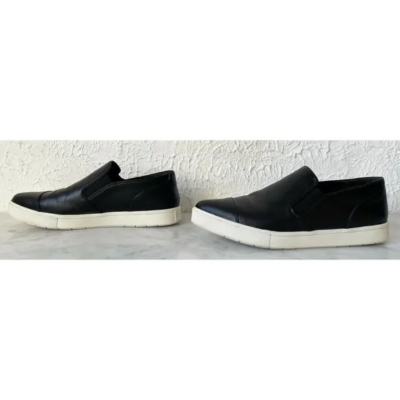Vince Paeyre Black Leather Pointed Toe Slip On Loafer Sneaker - Women's Size 5