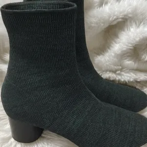 VINCE Tasha Ribbed Knit Sock Ankle Booties