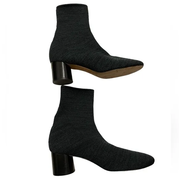 VINCE Tasha Ribbed Knit Sock Ankle Booties