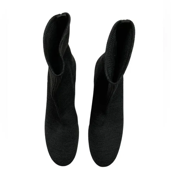 VINCE Tasha Ribbed Knit Sock Ankle Booties