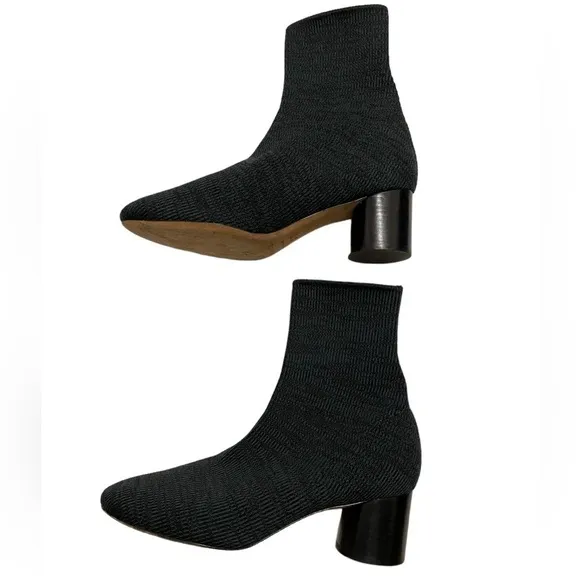 VINCE Tasha Ribbed Knit Sock Ankle Booties