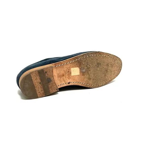 Vintage 1990s men’s blue suede lace up Oxford shoes