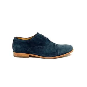 Vintage 1990s men’s blue suede lace up Oxford shoes