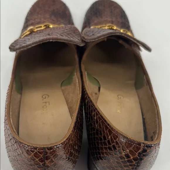 Vintage 60’s G. Fox &amp; Company Filene’s Genuine Cobra Snakeskin Block Heels