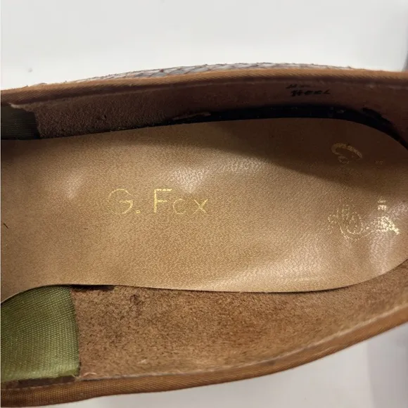 Vintage 60’s G. Fox &amp; Company Filene’s Genuine Cobra Snakeskin Block Heels