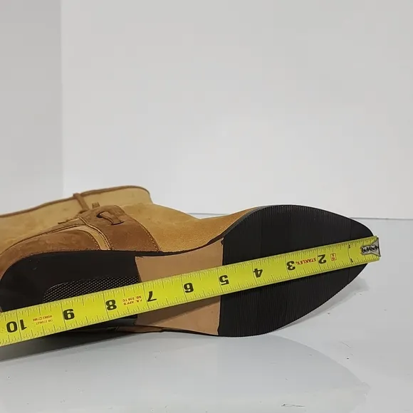 Vintage 80's Maine Woods Leather Boots Tan Low Heel Western DORADO RUN small