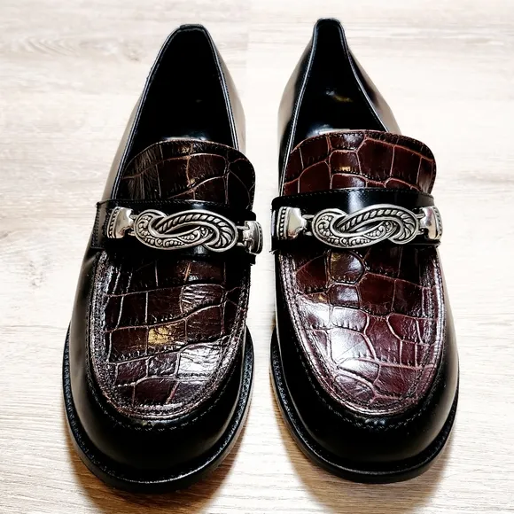 Vintage Brighton Sofia Women Loafers Shoes Size 6M Leather Made in Italy Nwot