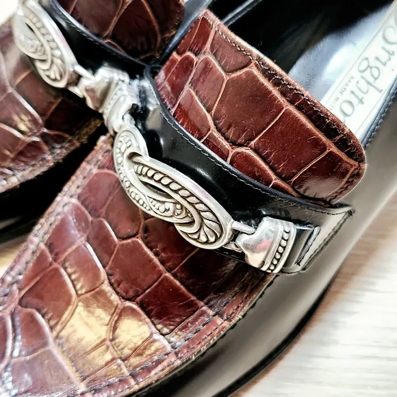 Vintage Brighton Sofia Women Loafers Shoes Size 6M Leather Made in Italy Nwot