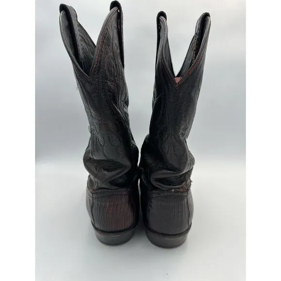 Vintage Dan Post Hand Crafted Exotic Iguana Leather Cowgirl‎ Boots El Paso 8M