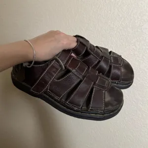 Vintage Doc Martens Chunky Fisherman Sandals Sz 11 Mens Brown Y2K