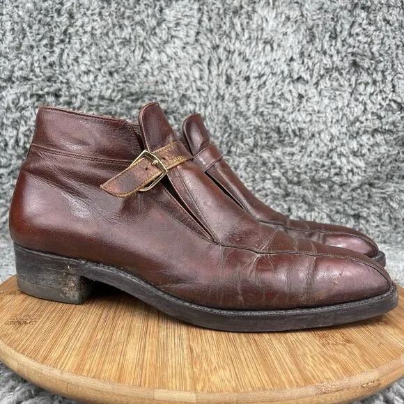 Vintage Florsheim Imperial Ankle Boots Leather Dress Shoes Men's 10.5 D