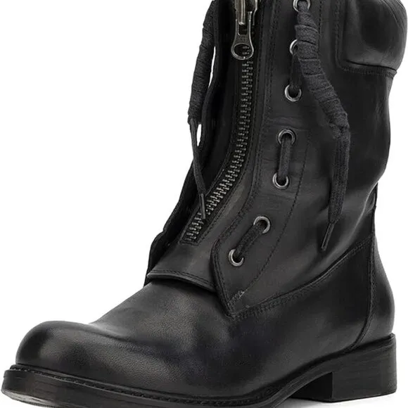Vintage Foundry Co Women's Filo Handmade Low Heel Ankle Boots Adjustable Laces 7