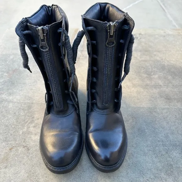 Vintage Foundry Co Women's Filo Handmade Low Heel Ankle Boots Adjustable Laces 7