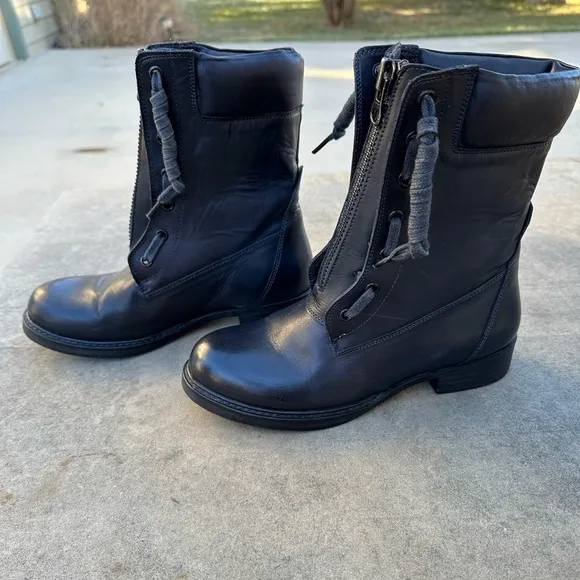 Vintage Foundry Co Women's Filo Handmade Low Heel Ankle Boots Adjustable Laces 7