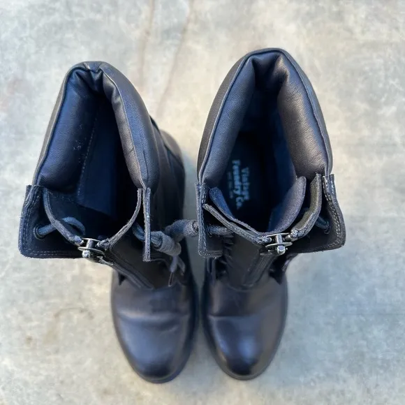 Vintage Foundry Co Women's Filo Handmade Low Heel Ankle Boots Adjustable Laces 7