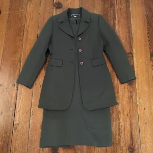 Vintage Halston Coat and Dress Set Gray US size 6