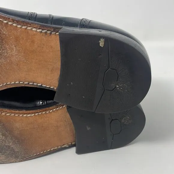 Vintage Johnston &amp; Murphy black wingtip dress shoes men’s 9