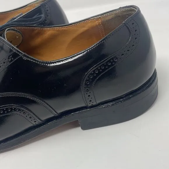 Vintage Johnston &amp; Murphy black wingtip dress shoes men’s 9