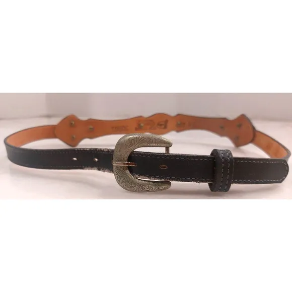 Vintage‎ Justin Ropers Grey Kipskin Leather Boots Size 3 1/2 D and Matching Belt