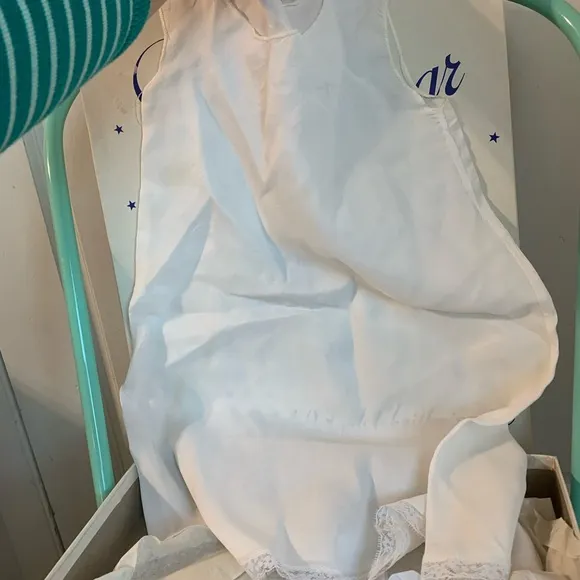 Vintage Phyllis Baby Wear Christening Coat, Dress, Slip, Hat, Bib, Shoes