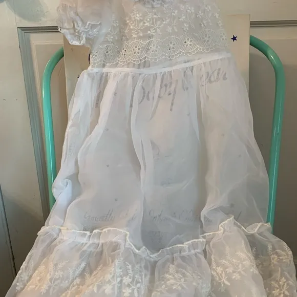 Vintage Phyllis Baby Wear Christening Coat, Dress, Slip, Hat, Bib, Shoes
