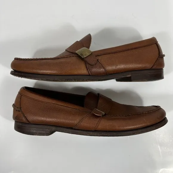 Vintage Polo Ralph Lauren Loafers Men's 9/10 Brown Leather Preppy Academia Penny