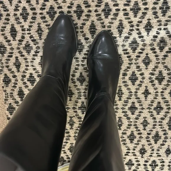 Vintage Talbots black Italian leather Riding boots. Circa 1986