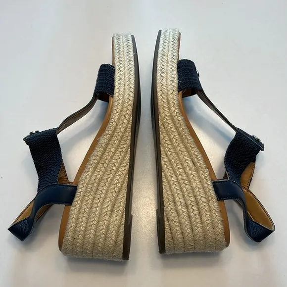 Vionic Calera Wedge Sandals, Navy, size 6.5 Wide, espadrille