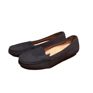 Vionic Women's Debbie Loafers Flats Shoes Size 9.5 Suede Slip On Orthotic Navy