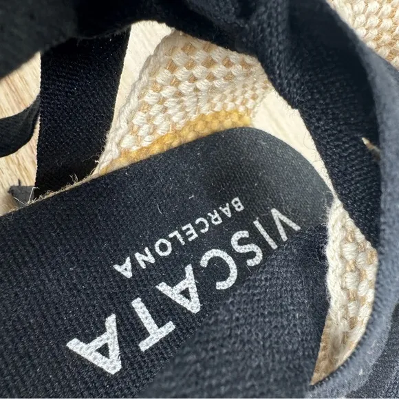 Viscata Barcelona Escala Espadrille Wedge Sandals Lace Up size 41