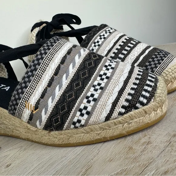 Viscata Barcelona Escala Espadrille Wedge Sandals Lace Up size 41