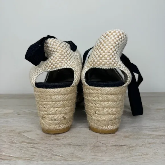 Viscata Barcelona Escala Espadrille Wedge Sandals Lace Up size 41