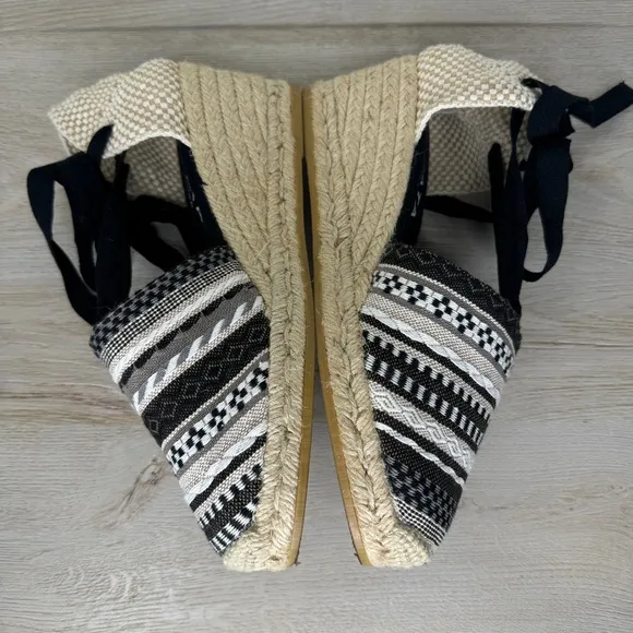 Viscata Barcelona Escala Espadrille Wedge Sandals Lace Up size 41