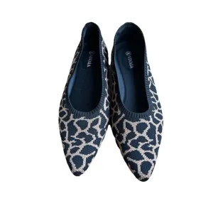 Vivaia Aria 5° Pointed Toe Ballet Flats Animal Water Repellant Size 40.5 US 9.5