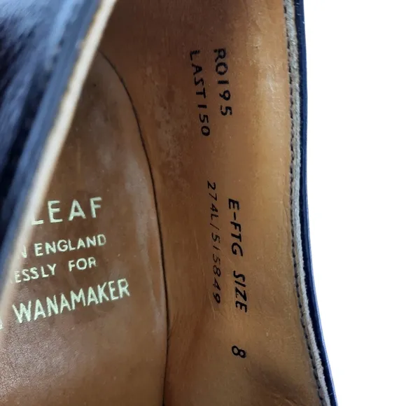 Vtg 70's REDLEAF JOHN WANAKER England Minimaist Loafer Cordovan Color Loafers 9