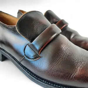 Vtg 70's REDLEAF JOHN WANAKER England Minimaist Loafer Cordovan Color Loafers 9
