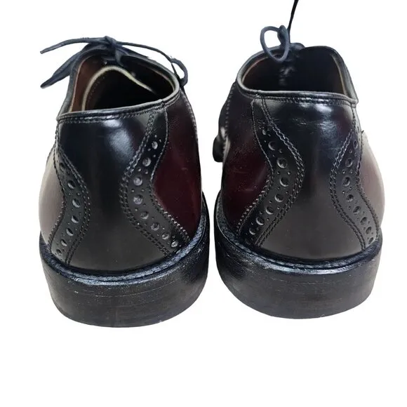VTG 90s Allen Edmonds Leather Polo Dress Shoes Sz 11 Black Burgundy Quiet Luxury