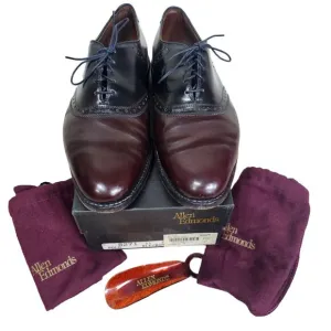 VTG 90s Allen Edmonds Leather Polo Dress Shoes Sz 11 Black Burgundy Quiet Luxury