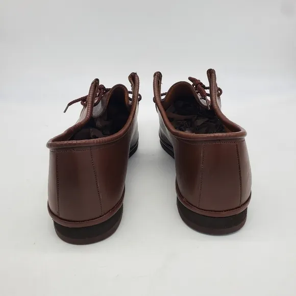 Vtg Johnston &amp; Murphy Shoes Mens 15 After Hours Brown Leather Moc Toe Vibram