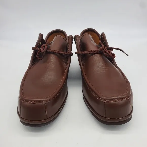 Vtg Johnston &amp; Murphy Shoes Mens 15 After Hours Brown Leather Moc Toe Vibram